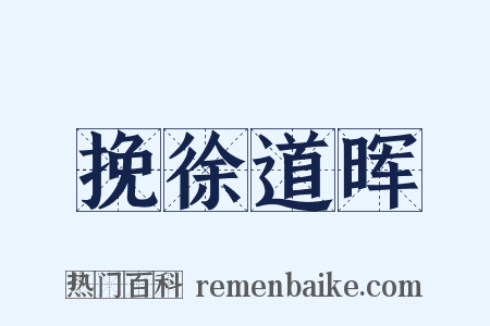 挽徐道晖是什么意思的图片